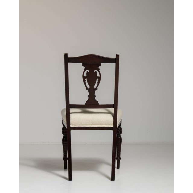 19th Century Victorian Mahogany Chair with Upholstered Seat For Sale - Image 9 of 11
