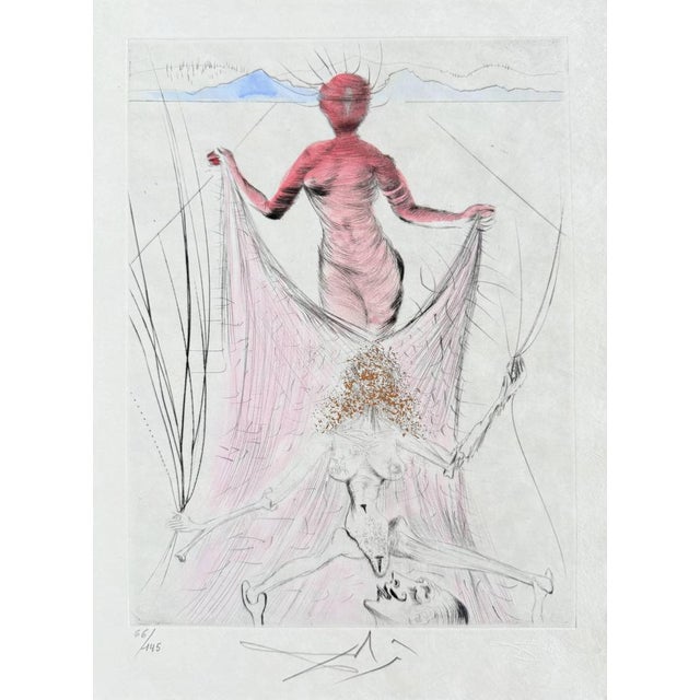 Salvador Dali, Femme tenant le voile, 1969, Etching For Sale - Image 7 of 7