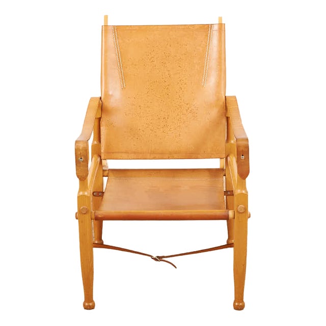 Colonial Armchair with Beechwood Frame and Leather Upholstery by Wilhelm Kienzle for Wohnbedarf, 1928 For Sale
