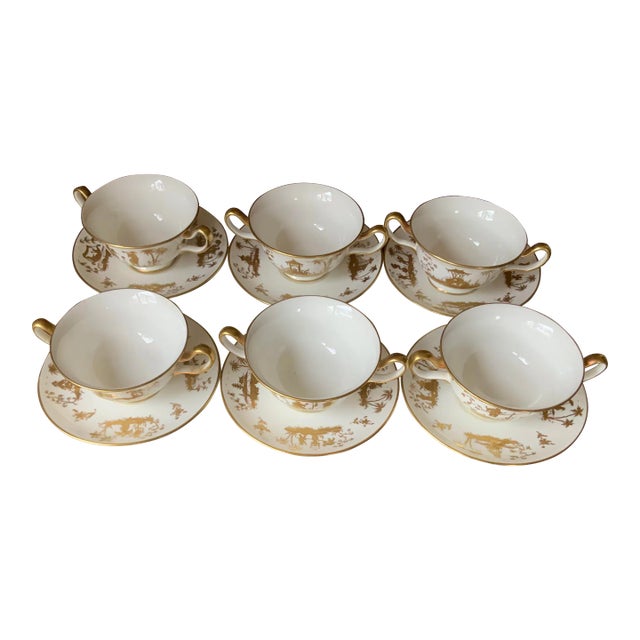 1960s Tiffany & Co. Soup/Consomme’ Bowls With Underplates- 12 Pieces For Sale