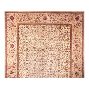Splendid Ivory Color With Special Floral Design Antique Amritsar Rug