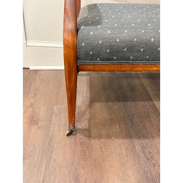 Brown Vintage Wooden Settee For Sale - Image 8 of 10