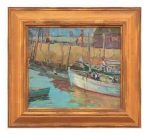 H. Robert Smith Impressionist "Fishing Boat Seascape"