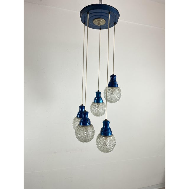 Mid-Century Italian 5-Light Chandelier, 1960s For Sale - Image 10 of 15