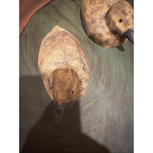 Vintage Hand-Carved Wood Duck Family Sculpture Folk Art – Handcrafted For Sale - Image 11 of 13