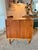 Classic Danish Mid Century Modern Teak Record Cabinet With Sliding Doors, Circa 1960s. For Sale - Image 4 of 12