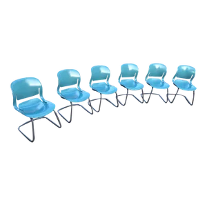 Postmodern Molded Cantilever Chairs Model “Equas” From Herman Miller - Set of 6