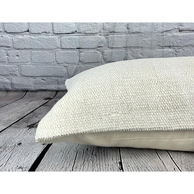 16 x 24 Hemp Pillow Turkish Cushion Natural White Pillow Cushion Cover For Sale - Image 4 of 4