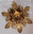 Flat Florentine Ceiling Lamp with Gold-Bronze Metal Frame, 1980s For Sale - Image 6 of 8