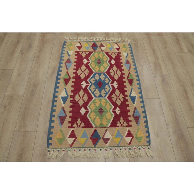 1990s Scandinavian Blue Flamestich Rug For Sale - Image 11 of 11