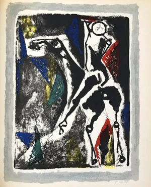 1960 Marino Marini 2 Acrobat Heliogravure