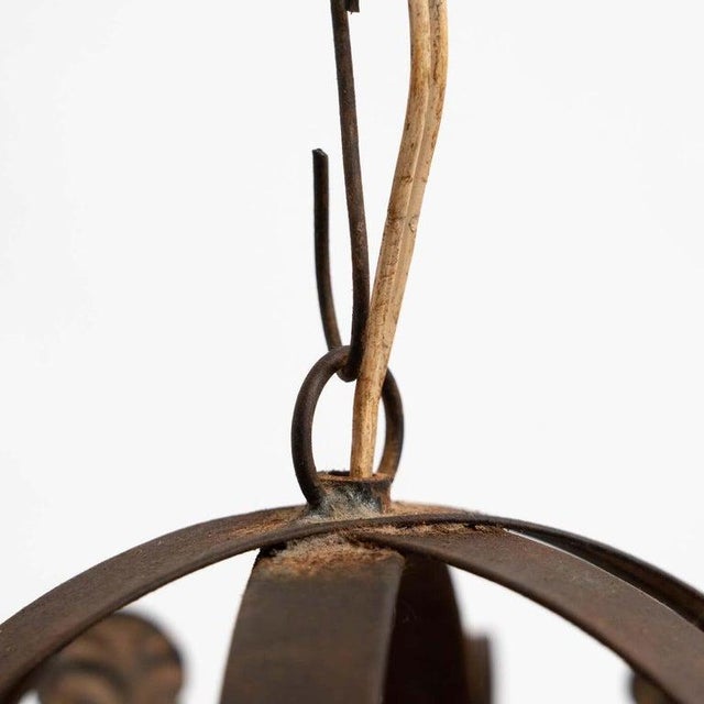 Vintage Metal Pendant Lamp, 1950 For Sale - Image 11 of 15