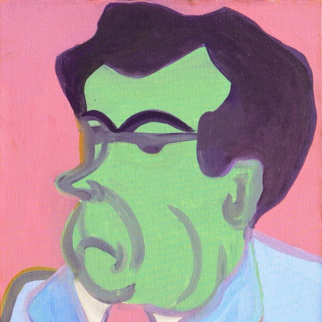 Contemporary 'Richard Milhouse Nixon' by Dick Crispo, 1972, Carmel Art Association, Oakland Art Museum, Monterey For Sale - Image 3 of 5
