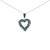 Embrace elegance with this enchanting heart pendant necklace, crafted from .925 sterling silver that gleams with a...