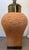 French Country 1980s Cottage Style Terracotta & Brass Table Lamp For Sale - Image 3 of 6