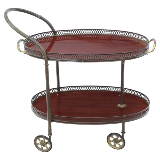 Art Deco Drinks Trolley in Mahogany, 1920s For Sale