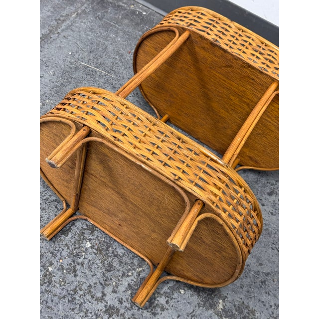Rattan Accent Table, Mid 20th Century For Sale - Image 4 of 12