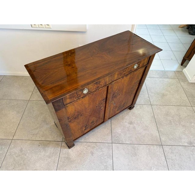 Antique Biedermeier Veneer Sideboard For Sale - Image 8 of 13