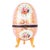 Hand Painted Rose Pink Porcelain Egg in the Style of Dresden For Sale