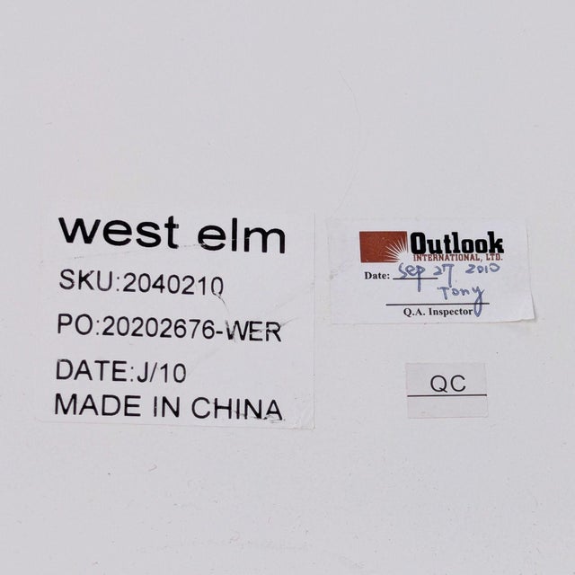 West Elm Tripod Dining Table in White Lacquer For Sale In San Francisco - Image 6 of 6