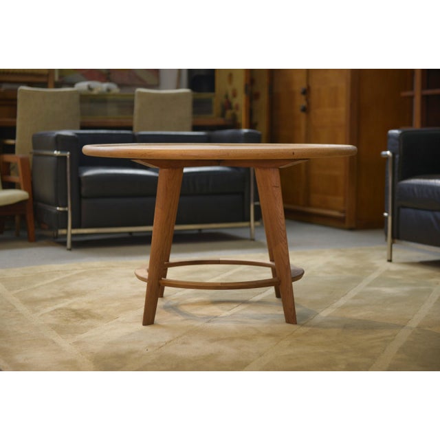 Vintage Oak Side Table with Tapered Legs by Louis Majorelle, 1930s For Sale - Image 12 of 13