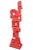 Vintage Red Totem Fiberglass and Plaster of Paris Abstract Floor Indoor Sculpture Life SIze For Sale