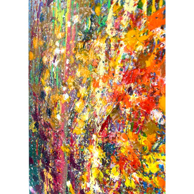 Abstract Expressionism Homage - Van Gogh - Abstract Expressionist Composition in Acrylic on Canvas by Charles David Francis For Sale - Image 3 of 5