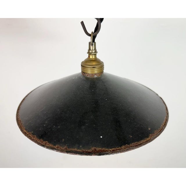 Industrial Black Enamel Light, 1930s For Sale - Image 4 of 17