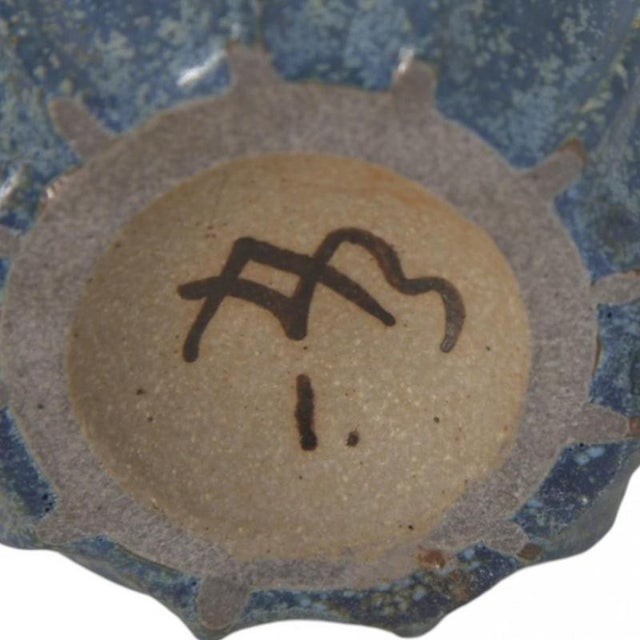 Blue Vase by Arne Bang For Sale - Image 4 of 5