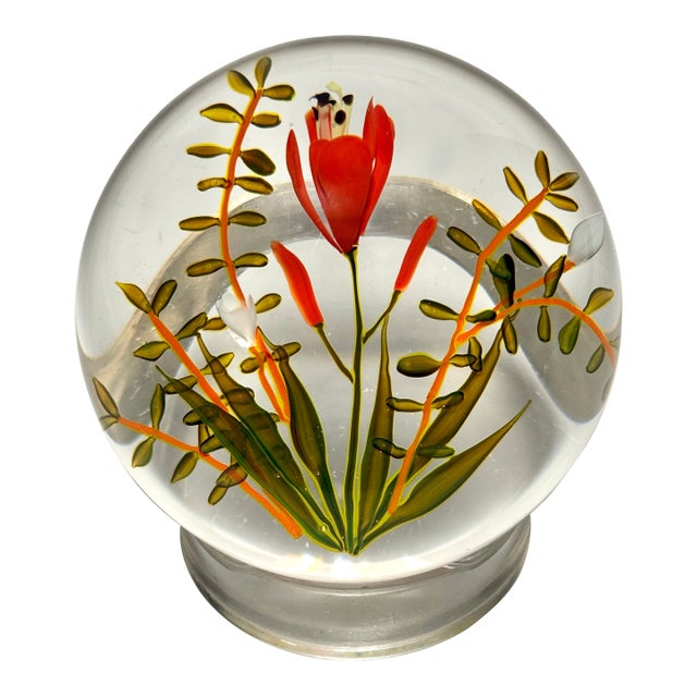 Paul Stankard “Daylily” Paperweight, 1977 For Sale