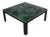 Square Dunbar Coffee Table with Green Marble Top and Black Base, USA For Sale