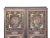 Wood Vintage Oriental Black Red Gold Scenery Carving Storage Cabinet For Sale - Image 7 of 10