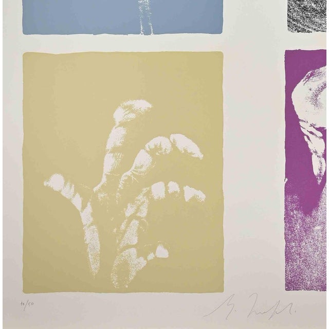 Hands is a Lithograph realized by Mino Trafeli in 1980s. Edition 16/50. Hand signed. Good conditions. Mino Trafeli...