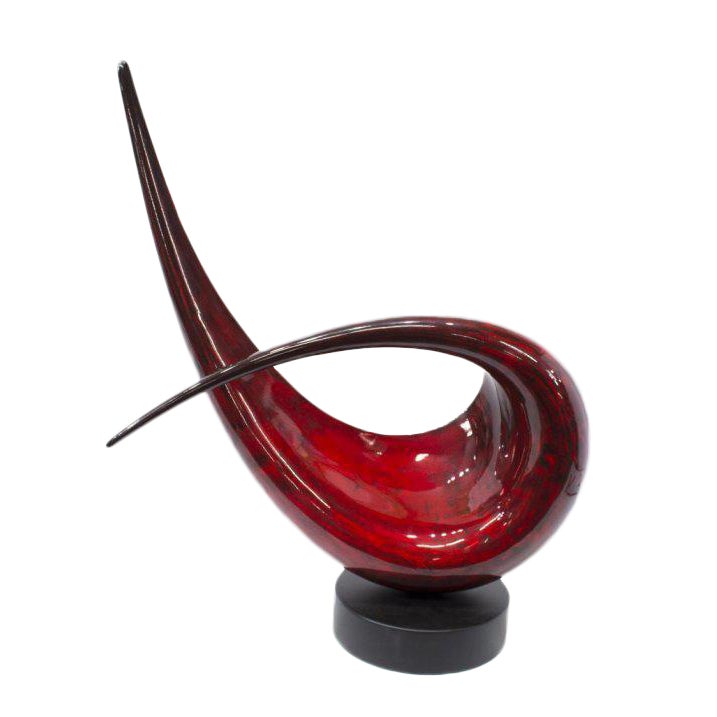 High Gloss Lacquered Abstract Sculpture, LP Designs Chairish