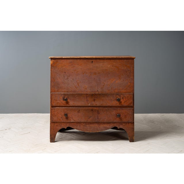 Antique Vermont Grain Painted Blanket Chest For Sale - Image 4 of 18