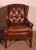 Vintage Wingback Chesterfield Chairs in Brown Leather, 1990s, Set of 2 For Sale - Image 4 of 11
