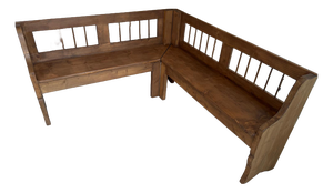 Farmhouse Wooden Corner Bench