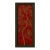 Late 20th Century Hand-Painted Floral Cherry Blossom Wood Art Panel With Dark Olive Architectural Frame For Sale
