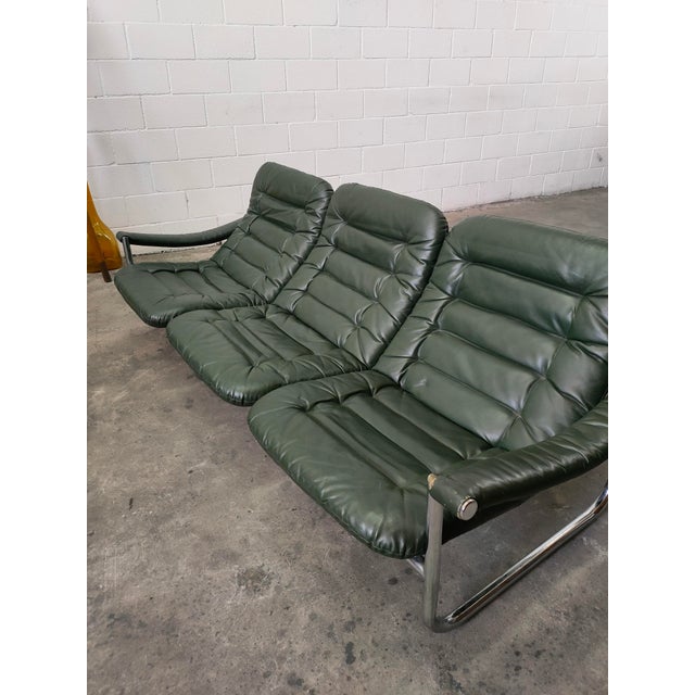 Animal Skin Mid-Century 3-Seater Sofa, Spain, 1970s For Sale - Image 7 of 8