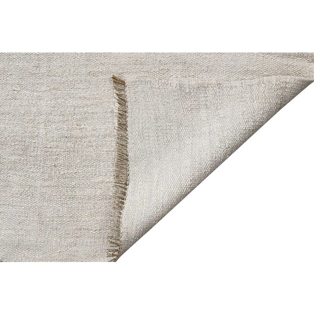 Mid 20th Century Mid 20th Century Vintage Modern Hemp Kilim Rug For Sale - Image 5 of 7
