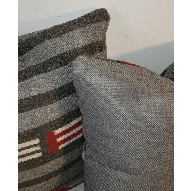 1950s 1950s Navajo Indian Weaving Wool Pillows -Pair For Sale - Image 5 of 6