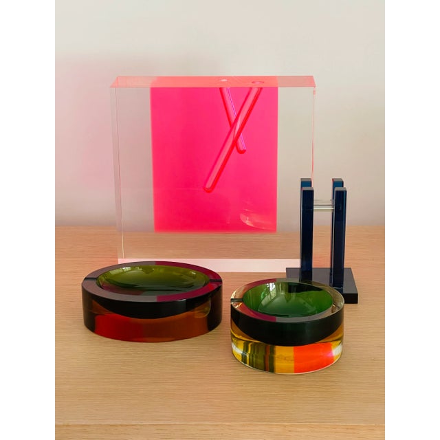 1970s Attr. To Seguso Sommerso Round Bowl/Ashtray For Sale - Image 11 of 13