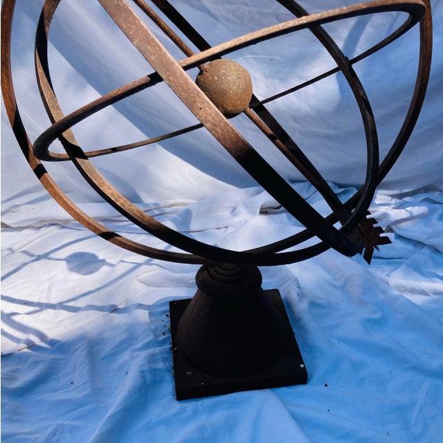 Vintage Rusted Iron Armillary Late 20th Century For Sale In Dallas - Image 6 of 10