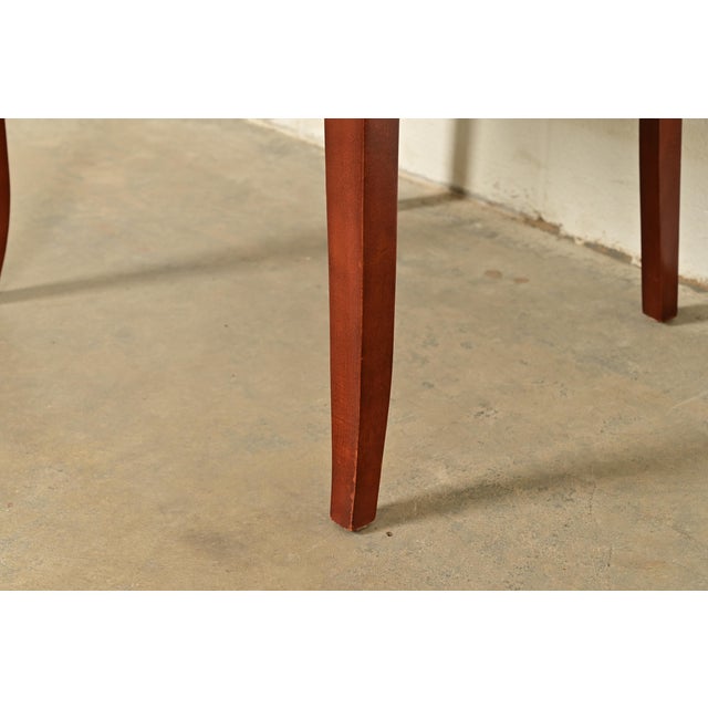 Bernhardt Regency Carved Mahogany Dining Chairs | Set of Eight For Sale - Image 11 of 15