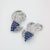 Modern 1940s Platinum Diamond Sapphire Duette Pin Brooch For Sale - Image 3 of 8