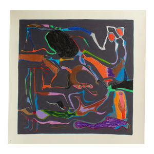 1981 Abstract Mixed Media Painting by Harry Hilson