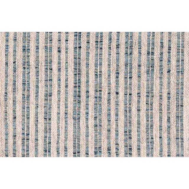 Traditional Unravel Woven Pillow Cover in Aqua, 20x20 Pillow For Sale - Image 3 of 3