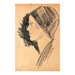 1930 Norman Kent Portrait of a Lady For Sale