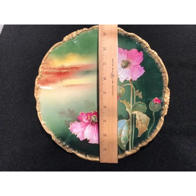 Art Deco Late 19th Century Jean Pouyat Limoges France Hand Painted Plate For Sale - Image 3 of 8