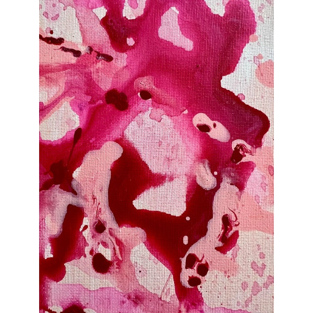 Abstract Original Pink and Red Abstract Painting Titled Rouge by Arlene Carr For Sale - Image 3 of 5
